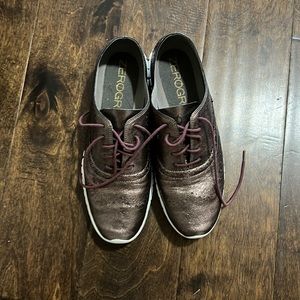 Cole Haan zero grand purple/burgundy shoes - looks much better in person